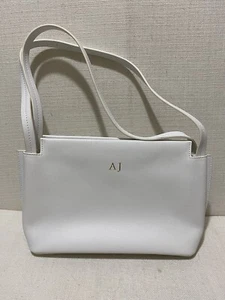 TDE The Daily Edited - White Leather Double Strap Shoulder Bag "AJ" - BNWOT - Picture 1 of 10