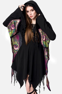 Restyle Frauenhoodie Schwarz Metamorphosis Wilderwood