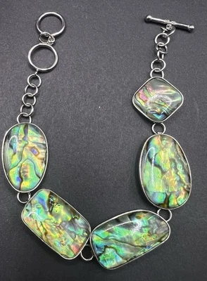 Pulsera Abulón Vintage LUC Plata de Ley 925 Lucas Lameth Longitud Ajustable Foto 1 de 4