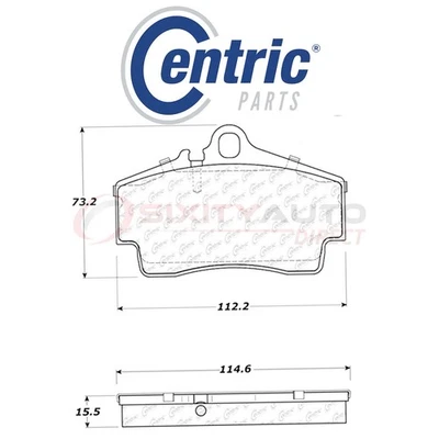 Centric C-TEK Metallic Disc Brake Pads for 1998-2007 Porsche 911 3.4L 3.6L ej Foto 1 de 4