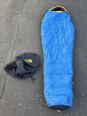 Спальный мешок THE NORTH FACE Cat's Meow ДЛИННЫЙ 20 градусов Mummy СИНИЙ ЧЕРНЫЙ С сумкой! - Изображение 1 из 4
