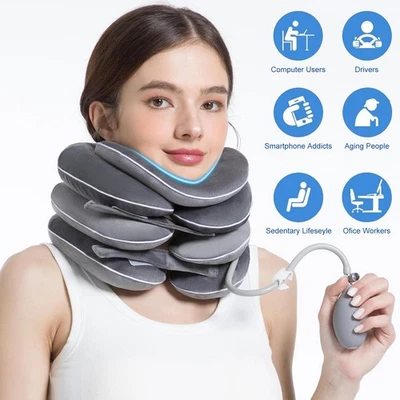 MARKENLOS Neck Stretcher With Brace: Cervical Traction Neck Device Relief Tool Adjustable