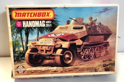 MATCHBOX  USATO 1:76 KIT MEZZO MILITARE HANOMAG SDKFZ 251/1 CON DIORAMA   PK-83 - Immagine 1 di 3