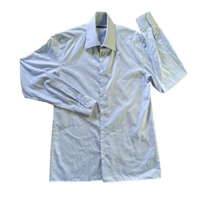 Louis Vuitton Uniforms Button Up Shirt Mens Medium/40 Shirt Blue Oxford Cotton - Image 1 of 4