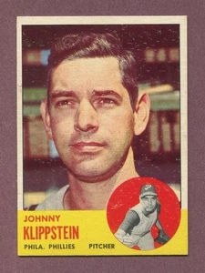 1963 TOPPS JOHNNY KLIPPSTEIN #571 - PHILADELPHIA PHILLIES - HI # - EX-MT+ (2841) - Picture 1 of 2