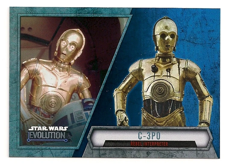 2016 TOPPS STAR WARS EVOLUTION BLUE LIGHTSABER PARALLEL #73 C-3PO - Image 1 of 1