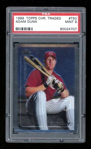 1999 Topps Chrome Traded Adam Dunn #T50 RC Rookie Reds PSA 9 MINT ES3337