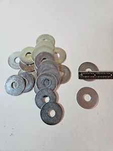 Flat Washers Zinc Plated 3/8", 1 1/4" OD 13/21 (.406) ID .047 Thick.  Lot Of 25 - Picture 1 of 3