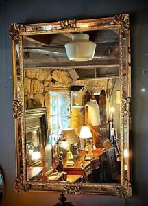 Large Ornately Framed Belgian Vintage Mirror