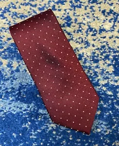 Corbata The Tie Bar Borgoña Azul Marino Blanco Geométrica 100 % Seda - Imagen 1 de 5