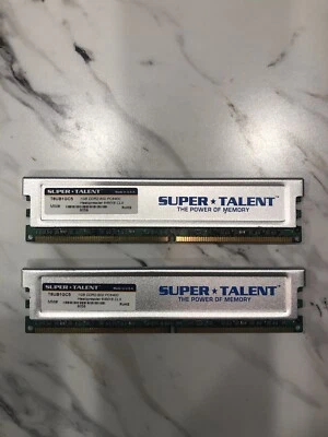 Super Talent 2GB (2x1GB) DDR2 800/PC2-6400 DDR2 Desktop RAM/Memory (T8UB1GC5) - Image 1 of 2