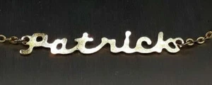 Classy Necklace Patrick Chain Real Gold Plated Name Necklace New - Picture 1 of 1