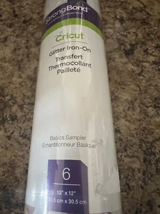 New Cricut Glitter Iron-on 6 - 12x12 Basics Sampler StrongBond 2004819 - Picture 1 of 2