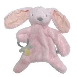 Bunny Comforter Soft Toy with Dummy Holder 12"/30cm pink ES Kids - Picture 1 of 3