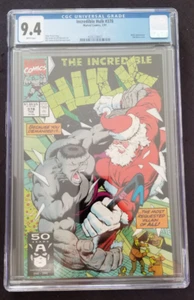 1991 Incredible Hulk #378 CGC 9.4 Santa Marvel Comic Book Graded Christmas  44 - Picture 1 of 2