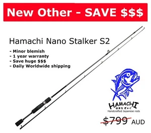 Hamachi Nano Stalker S2 I 4-6kg I 8 - 14lb I Japanese Bass spin fishing rod pole - Picture 1 of 14