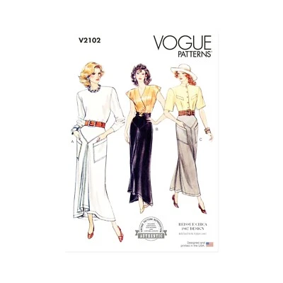 Vogue Schnittmuster V2102 - Rock - ausgefallener Retro-Rock - Vintage ca. 1987 - Bild 1 von 4