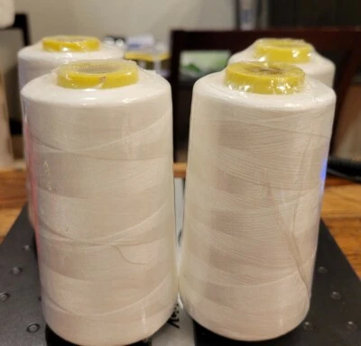 100% Spun Polyester white/natural 130g ea Lot of 4 NEW  - Image 1 of 2