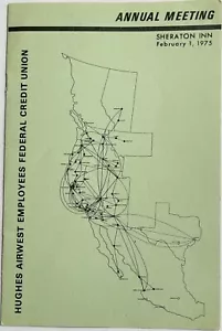 Agenda de Reunión Anual Hughes Airwest Airlines Credit Union 1975 - Imagen 1 de 5