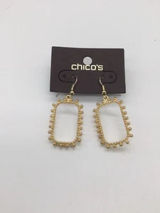 Chico’s Stunning Gold Earrings NWTS - Picture 1 of 2