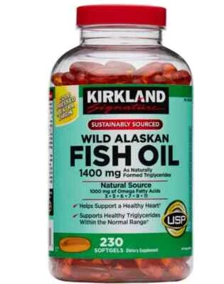 Kirkland Signature Wild Alaskan Fish Oil 1400 mg, 230 cápsulas blandas Foto 1 de 4
