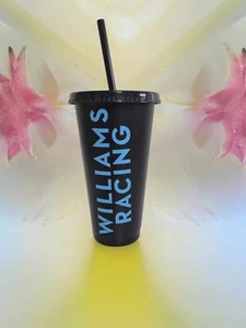 Williams F1 Cold Cup with Straw, F1 Racing - Picture 1 of 2