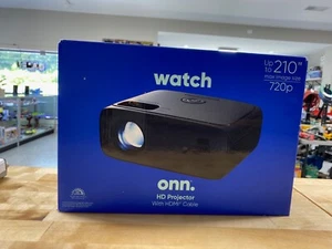 ONN 720P Proiettore Home Theater HD con Cavo HDMI 6' - Nero - 100096801 - Foto 1 di 2