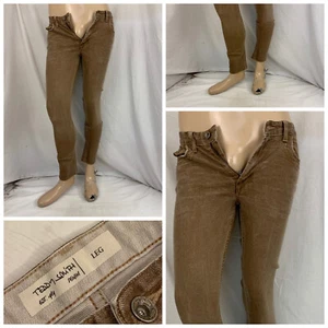 Teddy Smith Jeans Youth 16 Brown Ross Leg Flat Front Cotton Blend EUC YGI O1-137 - Picture 1 of 11