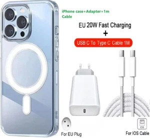 iPhone case for 16 15 Plus Pro Max + PD adapter+ PD Kabel 1M EU - Picture 1 of 13
