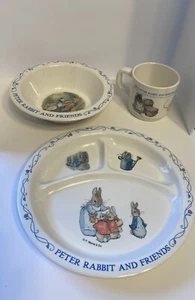 DISH SET - PETER RABBIT AND FRIENDS - SET OF THREE (3) - FROM EDEN - SWEET!!! - Picture 1 of 5