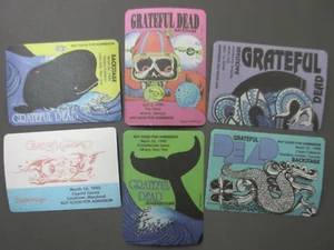 Grateful Dead Satin Tuch Backstage Pass Sticker SECHS (6) 1990 - gedruckt von OTTO - Bild 1 von 1
