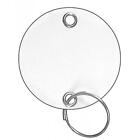 HPC EYR-7 Round Tags with Key Rings, 1-3/4 In. Diameter, 100 Pack