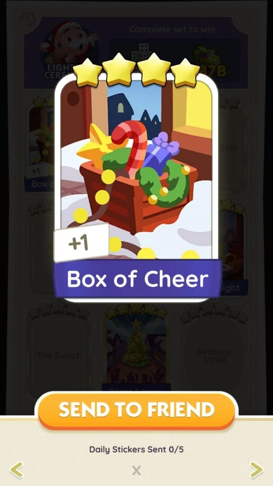 Box Of Cheer - Cozy Comforts Album Sticker 4 Sterne Set Nummer 21 - Bild 1 von 1