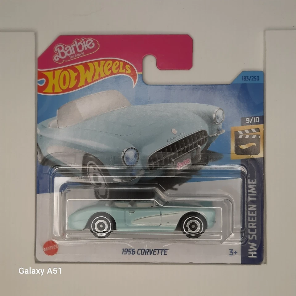 Hot Wheels Mattel 2023 1956 Corvette 183/250 HW Screen Time 9/10 - Immagine 1 di 1