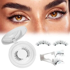 Reusable Natural Magnetic Eyelashes with Applicator No Glue Needed Lashes Kit - Picture 1 of 8