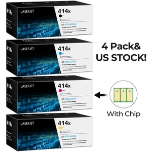 Juego de tóner 4PK HP 414X W2020X 414A para LaserJet Pro M454 M454dn MFP M479 M479fdw - Imagen 1 de 8