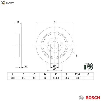 2x BRAKE DISC 0 986 479 H27 FOR TOYOTA M20A-FXS/3ZR-FAE 2.0L 2ZR-FXE 1.8L 4cyl - Image 1 of 4