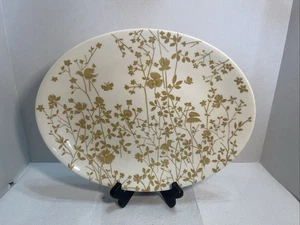 Vintage Sheffield Ironstone Golden Meadow" Oval Platter  13x10” Gold Flower 2335 - Picture 1 of 7