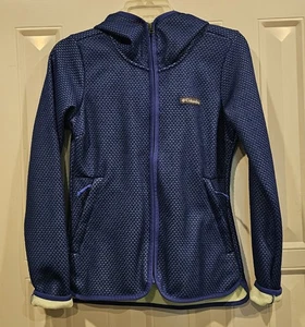 Chaqueta para mujer Columbia XS Almond Creek con capucha azul con forro polar verde - Imagen 1 de 6