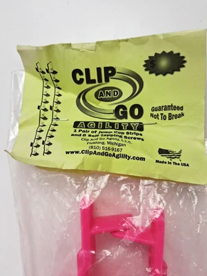 Dog Agility Jump Level Strips For Competition Jumping Training Clip-On Pink New - Image 1 of 4