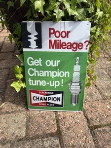 Champion Spark Plugs Sign 12 X 8 Inches Pre Drilled for Mounting - Picture 1 of 1