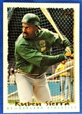 1995 Topps Oakland Athletics Baseball Card #310 Ruben Sierra..............S00133