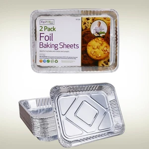 Aluminium Foil Tray Sheets Containers for Baking Cooking Freezing and Storing - Picture 1 of 7
