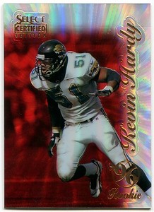 1996 Select Certified KEVIN HARDY Mirror Red Premium Stock Rare Jags SP RC /20