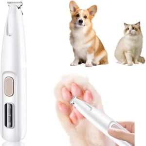 Dog Pets Paw Trimmer With LED Light Fully Waterproof Pet Hair Trimmer Wide Blade - Picture 1 of 11