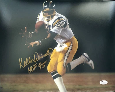 KELLEN WINSLOW HOF 95 Autograph Signed 11x14 Photo San Diego Chargers JSA Witnes - Image 1 of 3