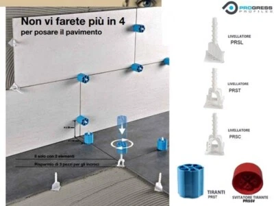 PROLEVELING SYSTEM LIVELLATORI+TIRANTI+DISCHI CF50/100PZ PROGRESS PROFILES - Imagen 1 de 4