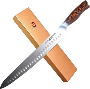 TUO Slicing Knife 12 inch - Granton Carving Knives Hollow Ground Meat Cutting - Picture 1 of 6