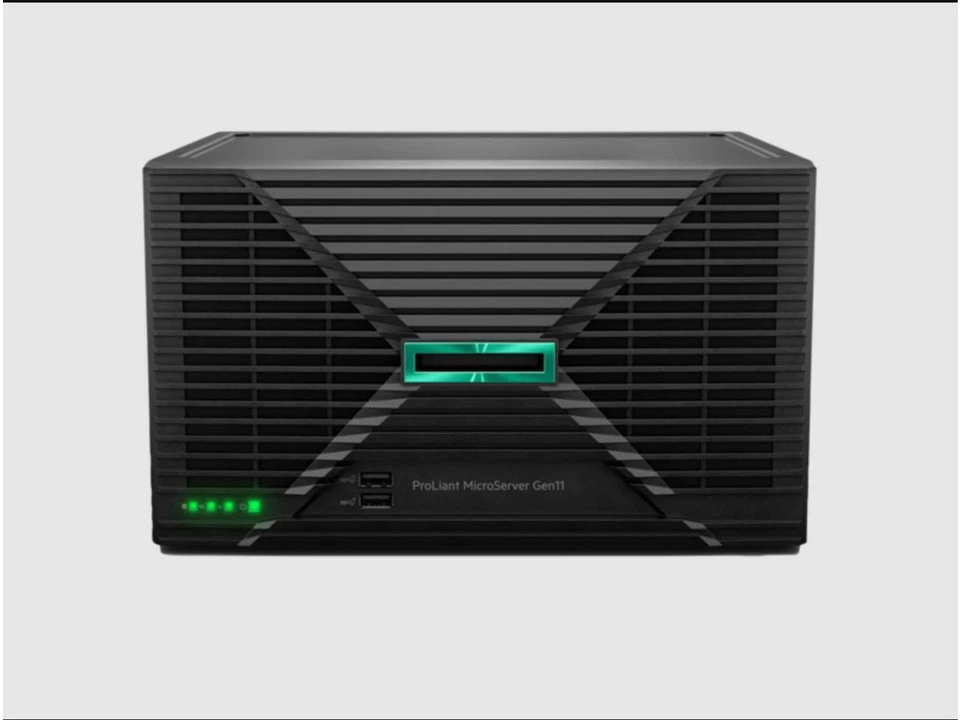 HPE ProLiant MicroServer Gen11 G7400 2c 16GB-U 4LFF-NHP 1TB HDD 180W Ext PS NA - Image 1 of 2