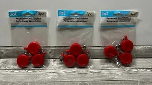 3 (3 Packs) Clip-On Retractable Reel-ID Card-Key Holder-Red-New-Fast Ship - Picture 1 of 2